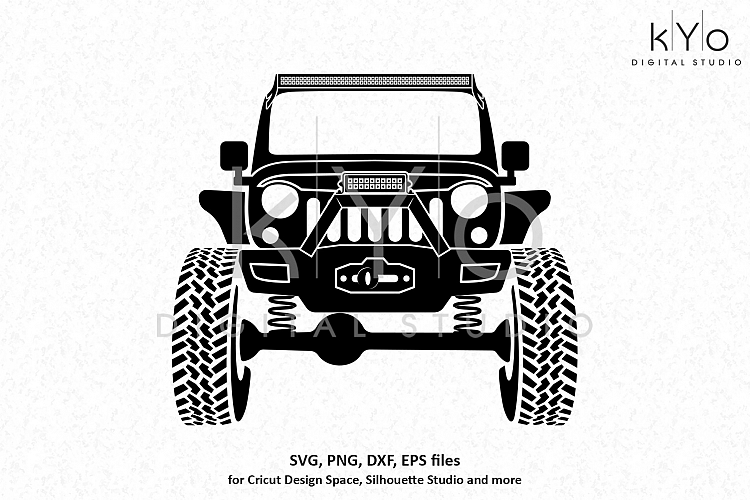 Extreme Raised Jeep Wrangler Off Road svg png dxf eps files