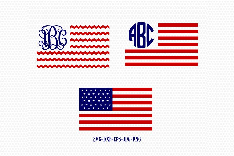 USA Flag SVG, American Flag SVG, Patriotic Monogram svg, United States