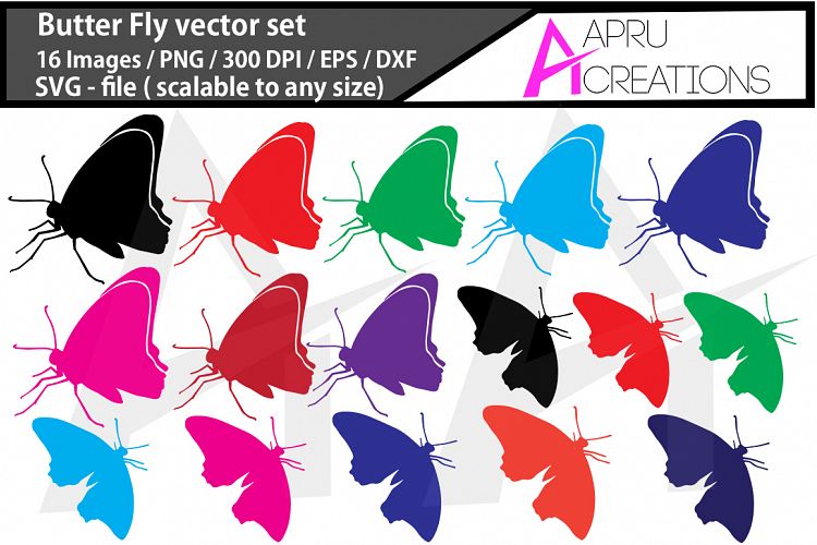 Butterfly silhouette, SVG files, butterfly color image, colour image, insect, vector butterfly commercial use