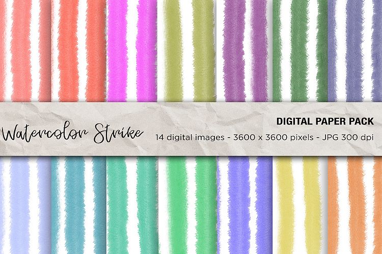 Watercolor Strike Digital Paper