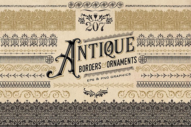 Antique Borders & Ornaments Graphics