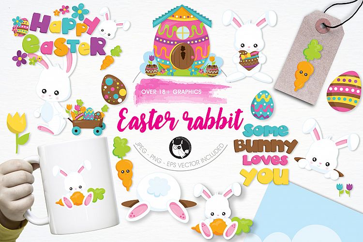 Easter Rabbit graphics and illustrations