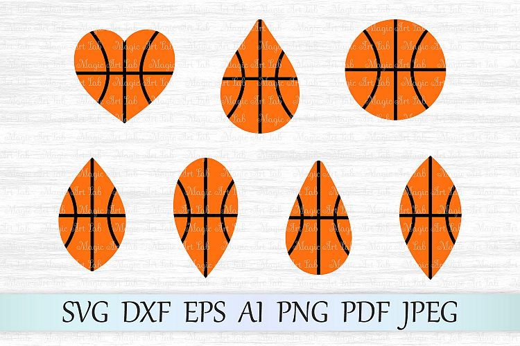 Basketball earrings svg file, Earring svg, Earrings template