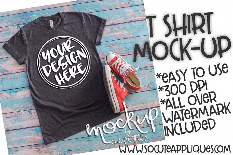Gray t shirt mock up 6488