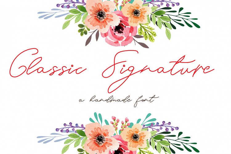 Classic Signature- A handmade cool and elegant font