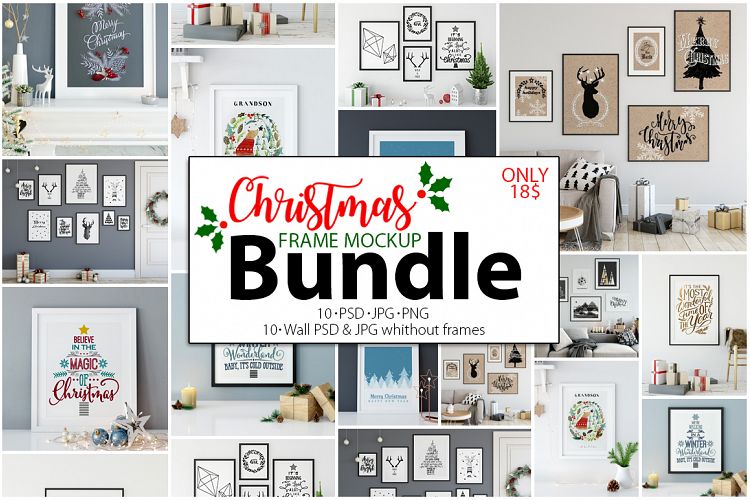 Christmas Frame Mockup Bundle