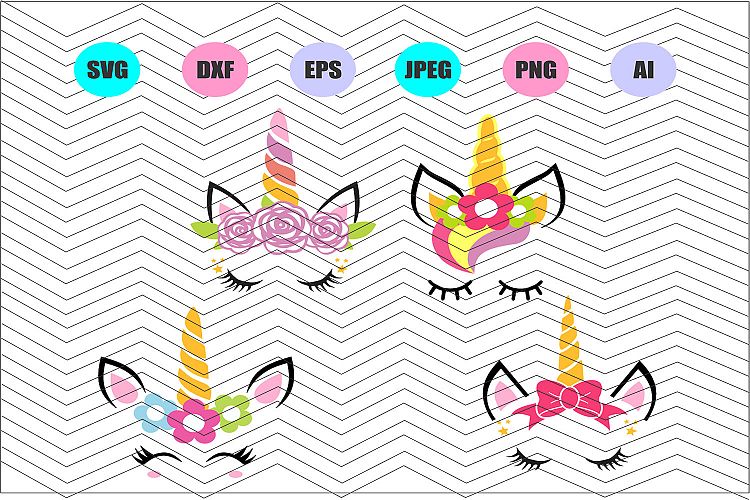 Unicorn Svg, Unicorn Face Svg, Dx,f Eps, Png, Jpg, Ai File