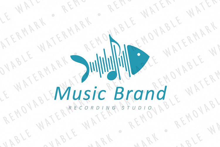 Sound Wave Fishbone Logo