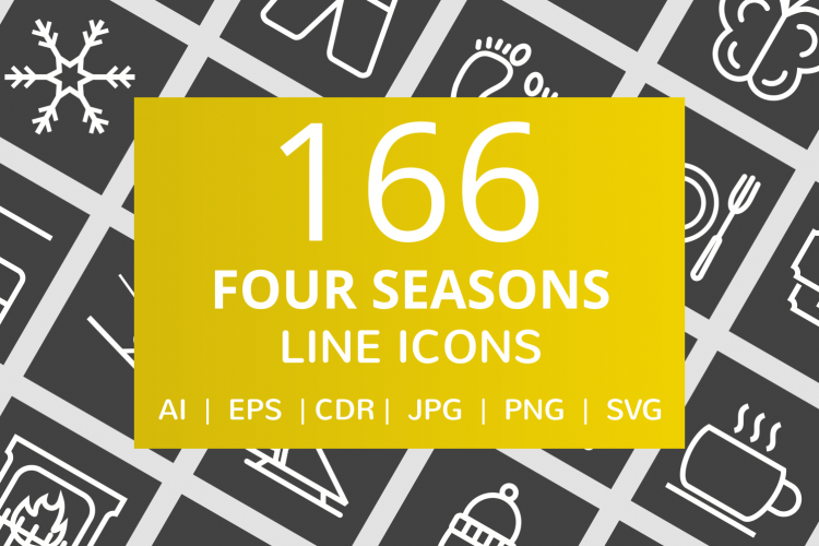 166 Four Seasons Line Inverted Icons