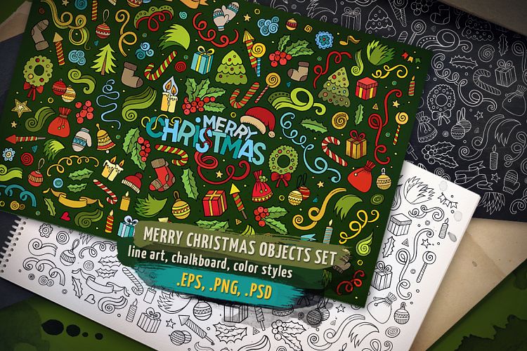 Christmas Objects & Elements Set
