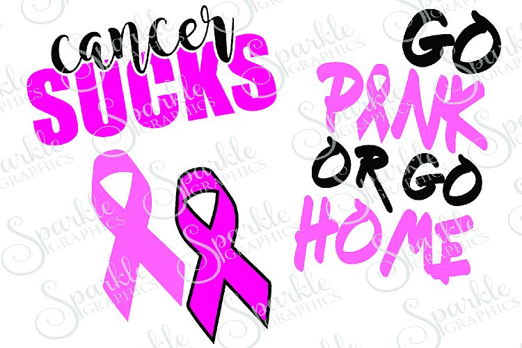 Cancer Sucks Cut File Set | SVG, EPS, DXF, PNG (37446) | SVGs | Design ...