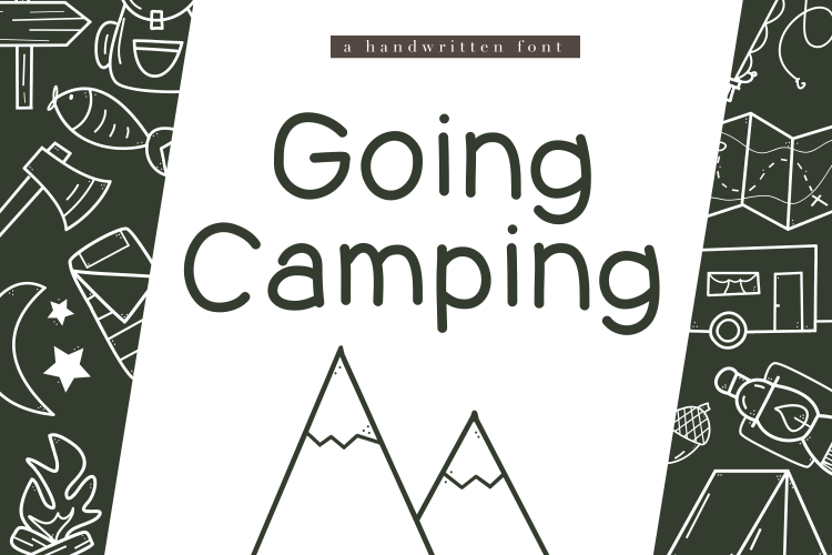 Going Camping - A Handwritten Font example image 1