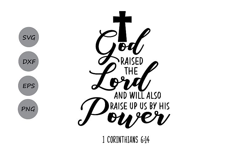 Download God Raised The Lord Bible Verse SVG, Easter SVG, Christian ...