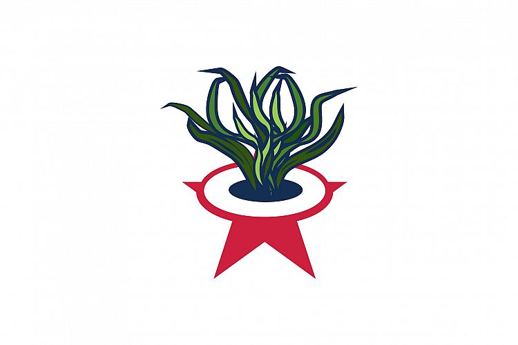 grass and pot logo design inspiration