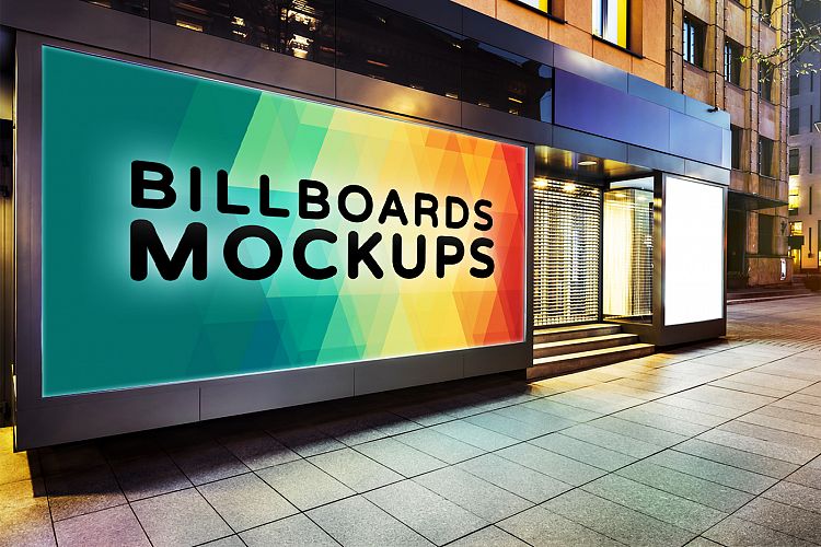 Billborad Mockups at Night Vol.3
