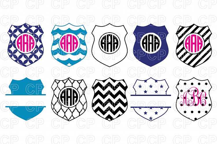 Police Badges Bundle SVG Cut Files, Police Badges Clipart
