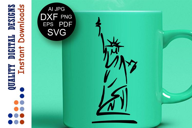 Statue of Liberty sign NY svg USA clip art America svg