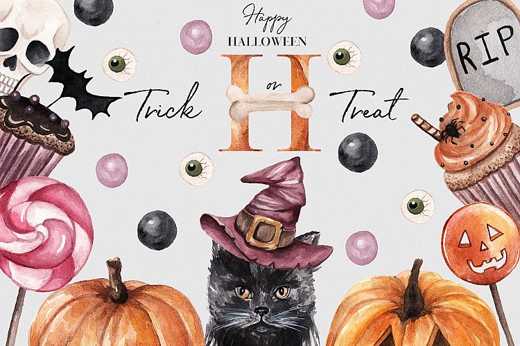 Trick or Treat! Halloween Watercolor Set