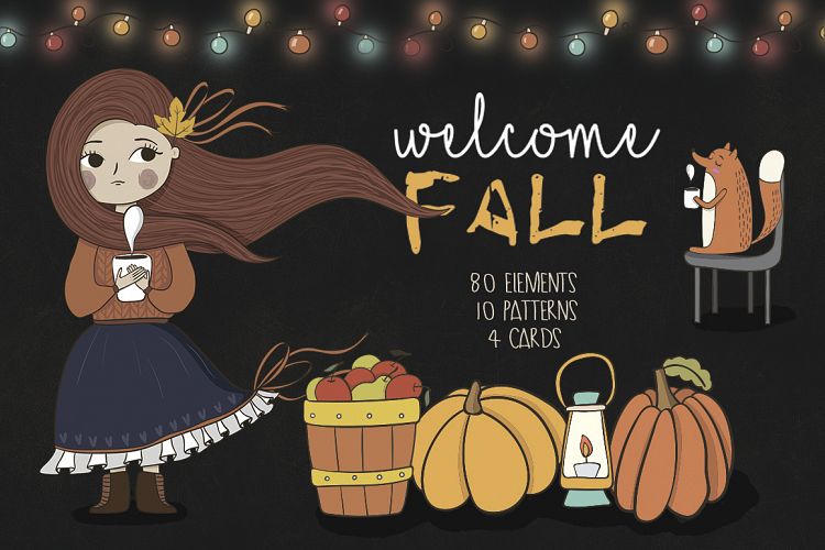 Welcome fall! Vector autumn pack