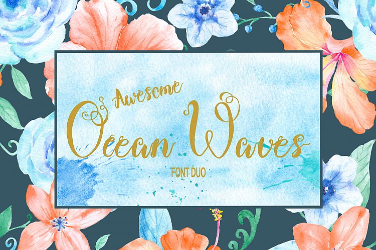 Ocean Waves Font Duo