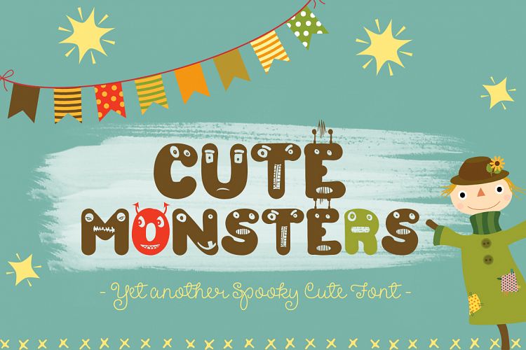 Cute Monsters – A Spookily Cute Halloween Font
