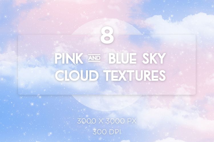 Sky Cloud Textures Pink and Blue