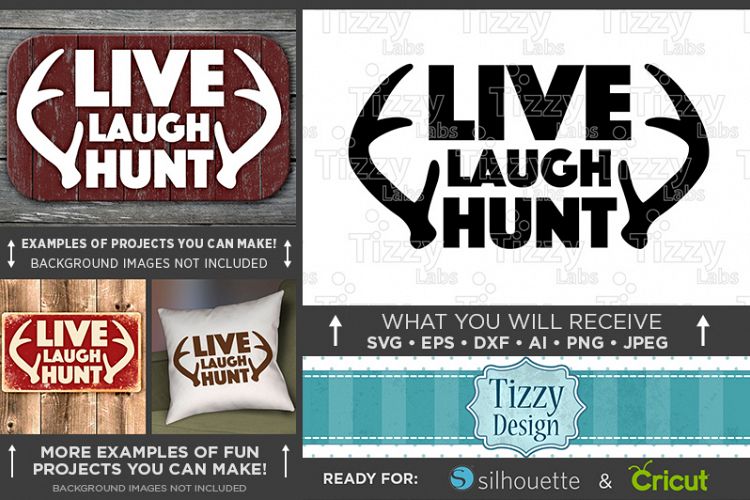 Live Laugh Hunt - Deer HUNTING SVG Files - 837