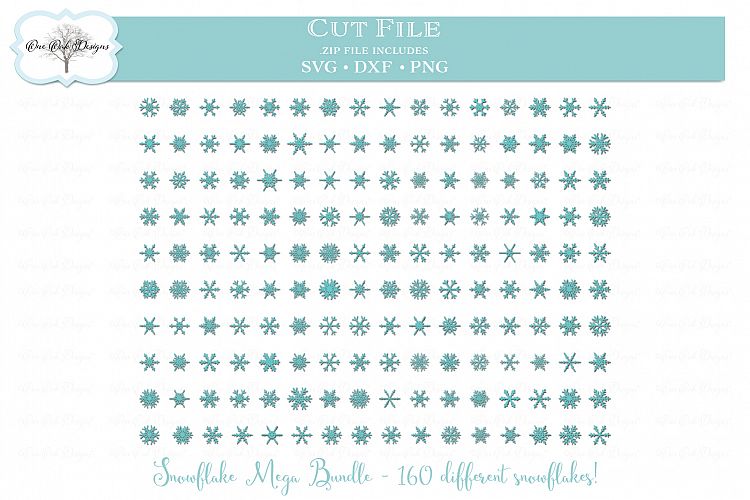 Snowflake Mega Bundle - SVG DXF PNG