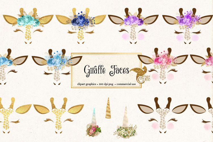 Giraffe Face Clipart