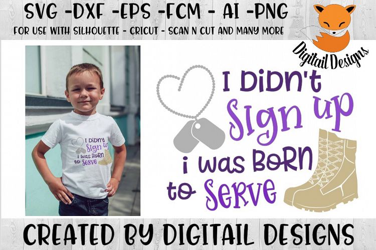 Military Child SVG - Silhouette - Cricut - Scan n Cut