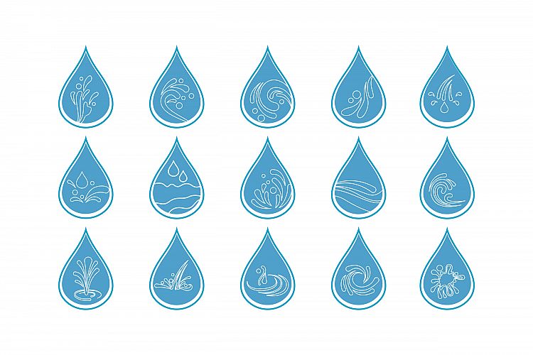 Water drop vector icon