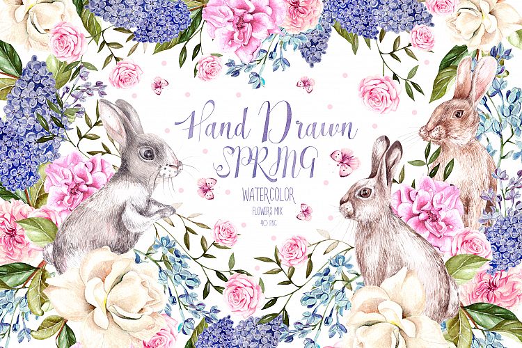 Hand Drawn Watercolor Spring