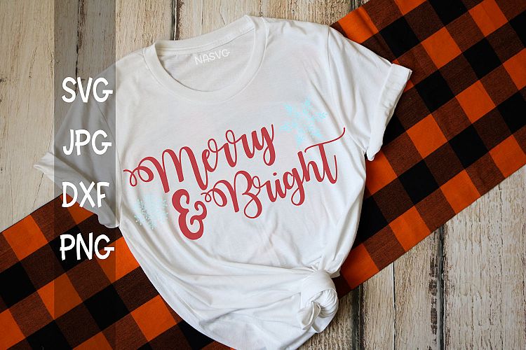 Merry and Bright, Christmas, SVG