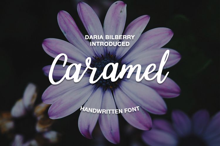 Caramel handwritten font