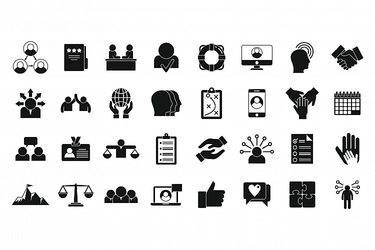 Responsibility icons set, simple style example image 1