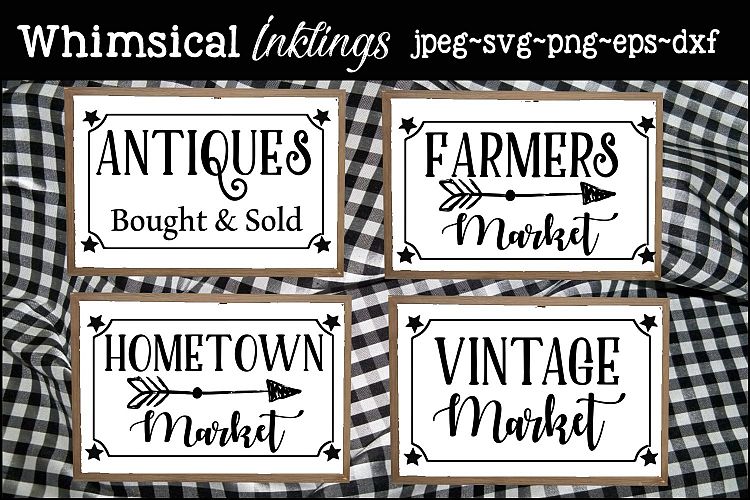 Antique Sign Collection SVG