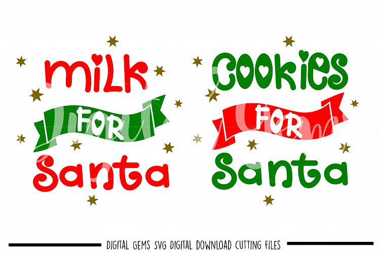Cookies and Milk for Santa SVG / DXF / EPS / PNG files