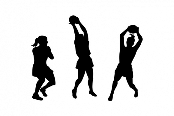 netball player catching ball example image 1