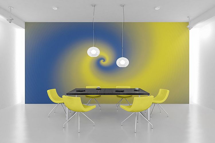 Abstract Yellow & Blue Background Wallpaper