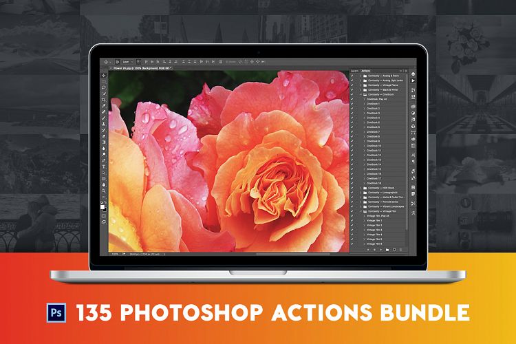 135 Pro Photoshop Actions Bundle example image 1