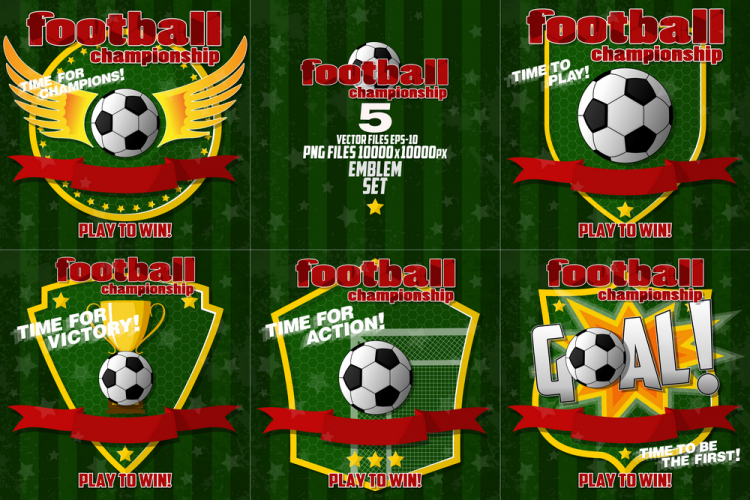Design on the football theme. For T-shirts and banners.