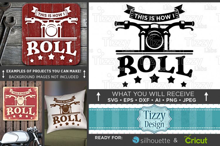 This Is How I Roll SVG File - Motorcycle Svg File - Motorcycle Shirt Wall Decor - Silhouette Cricut Dxf Eps Svg - 736