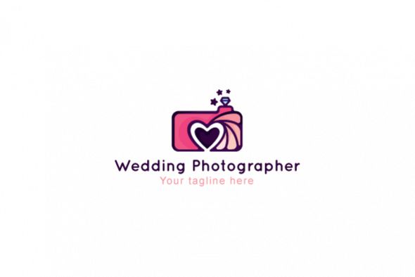 Wedding Photographer - Creative Abstract Stock Logo Template for Photo Studio