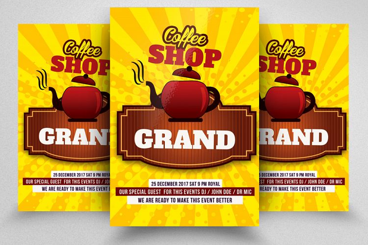 Cafe Delight Coffee Flyer Template