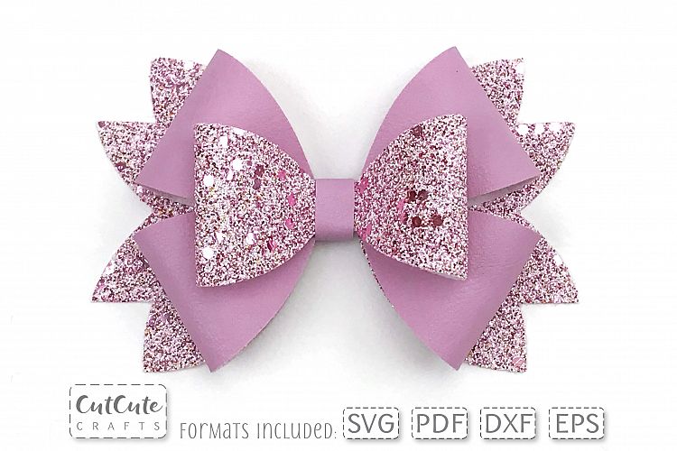 Rich Double Bow SVG cut files, Bow template (476452) | Cut Files