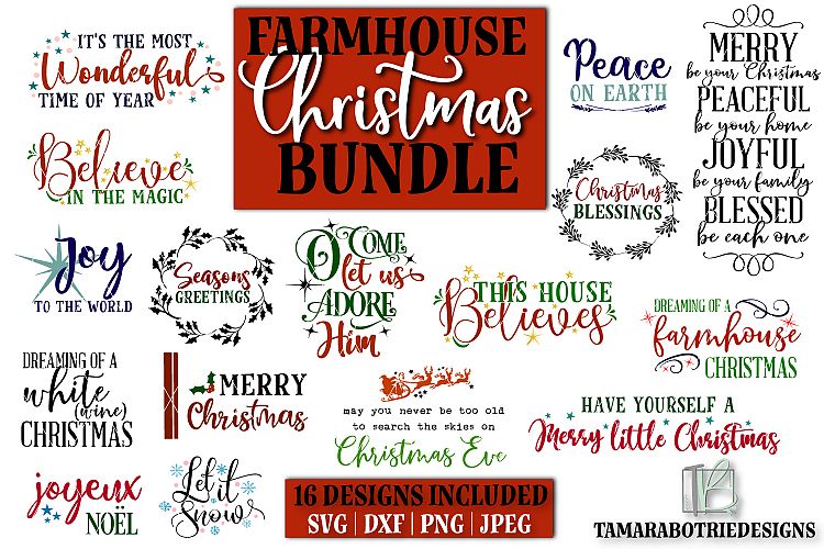 Christmas SVG Bundle, Christmas Sign Cut Files