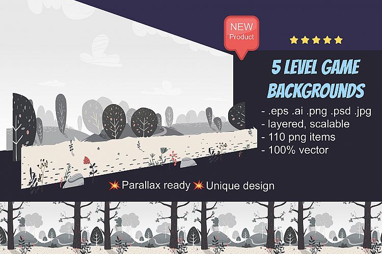 5 Seamless Game Backgrounds