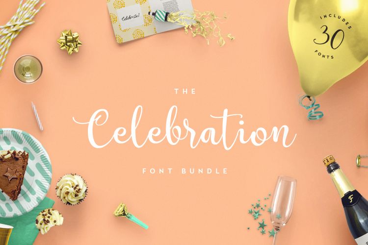 Celebration Fonts Bundle Font Bundles