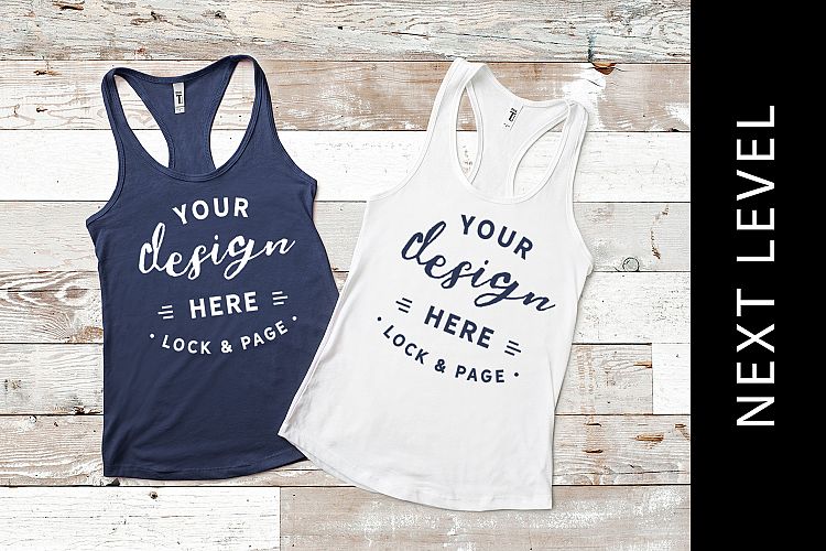 Indigo Next Level 1533 Unisex Tank Top Mockup Gym Apparel