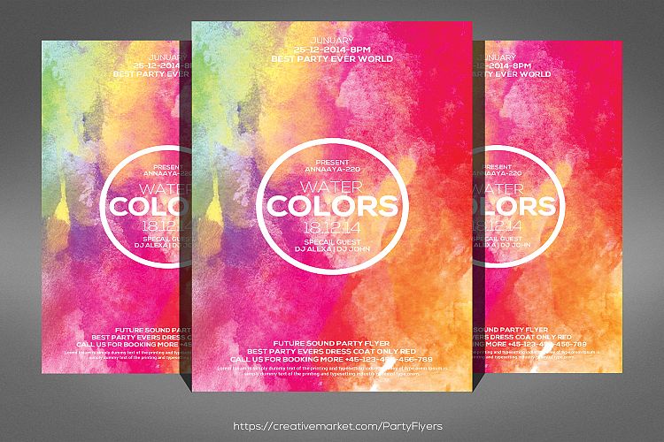 Dj Watercolor Flyer